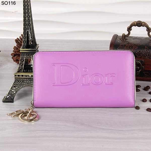dior wallet calfksin leather 116 purple&white